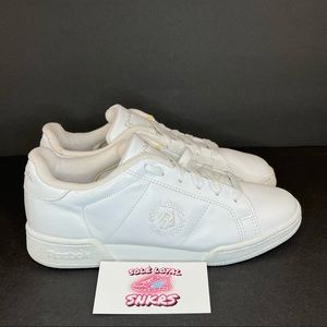 Reebok NPC Insignia Plus Womens sneaker All White Logo Sz 6.5 white vintage NEW